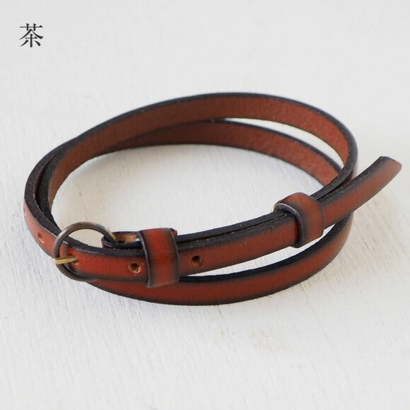 Vie Italian Leather 5mm Width Double Wrap Replacement Belt [WL004] Can also be used as a leather bracelet 