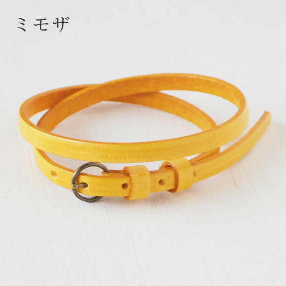 Vie Italian Leather 5mm Width Double Wrap Replacement Belt [WL004] Can also be used as a leather bracelet 