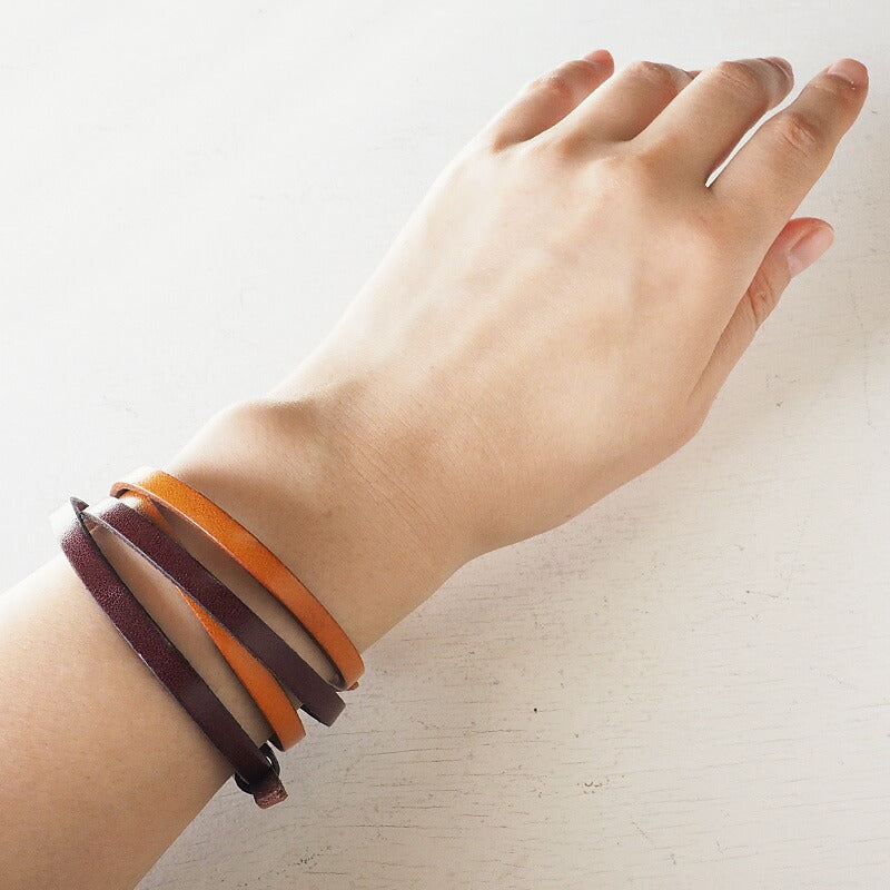 [3 colors] Vie Tochigi Leather 5mm width replacement double wrap replacement belt [WL005] Can also be used as a leather bracelet