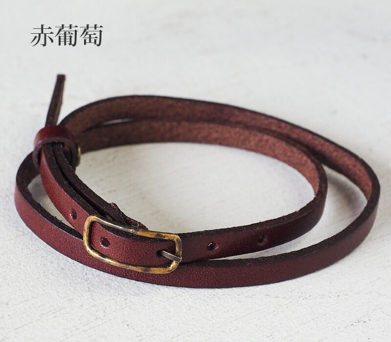 [3 colors] Vie Tochigi Leather 5mm width replacement double wrap replacement belt [WL005] Can also be used as a leather bracelet