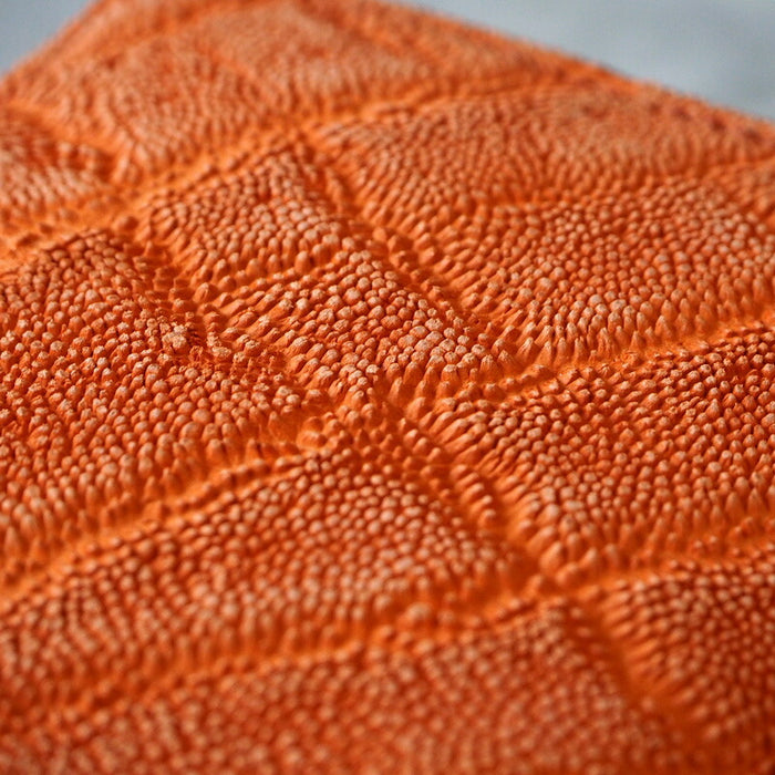 ZOO wallet long wallet elephant leather round zipper orange ocelot wallet 2 [Z-ZLW-069-OR] elephant leather wallet 