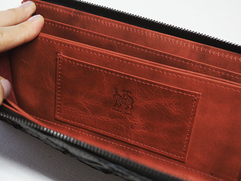 ZOO wallet long wallet snakeskin L-shaped zipper black zebra wallet 7 [Z-ZLW-087-BK] 