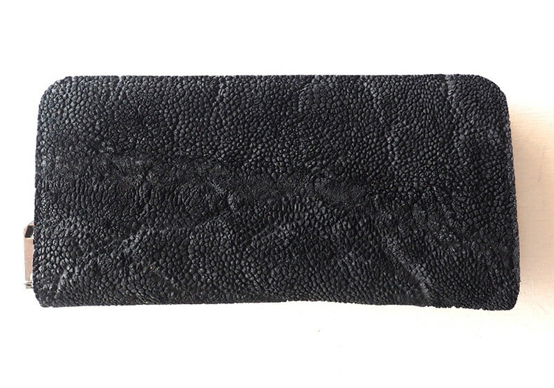ZOO(ズー) 財布 長財布 象の鼻の革 ラウンドファスナー ブラック ピューマウォレット20 [Z-ZLW-092-BK] 象革財布