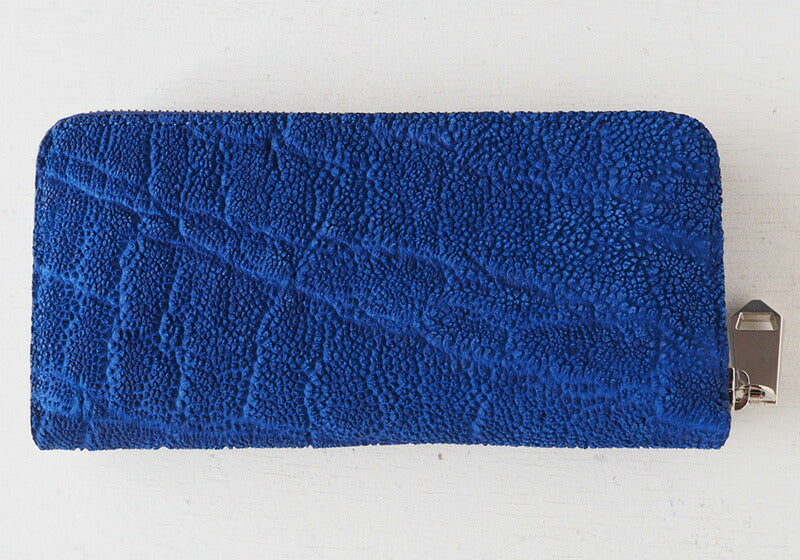 ZOO(ズー) 財布 長財布 象の鼻の革 ラウンドファスナー ロイヤルブルー ピューマウォレット20 [Z-ZLW-092-BL] 象革財布