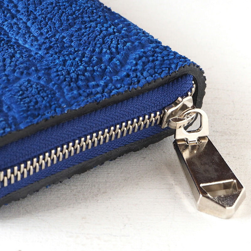 ZOO(ズー) 財布 長財布 象の鼻の革 ラウンドファスナー ロイヤルブルー ピューマウォレット20 [Z-ZLW-092-BL] 象革財布