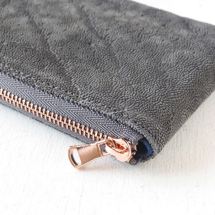 ZOO wallet long wallet elephant leather L-shaped zipper gray zebra wallet 8 [Z-ZLW-102-GY] 