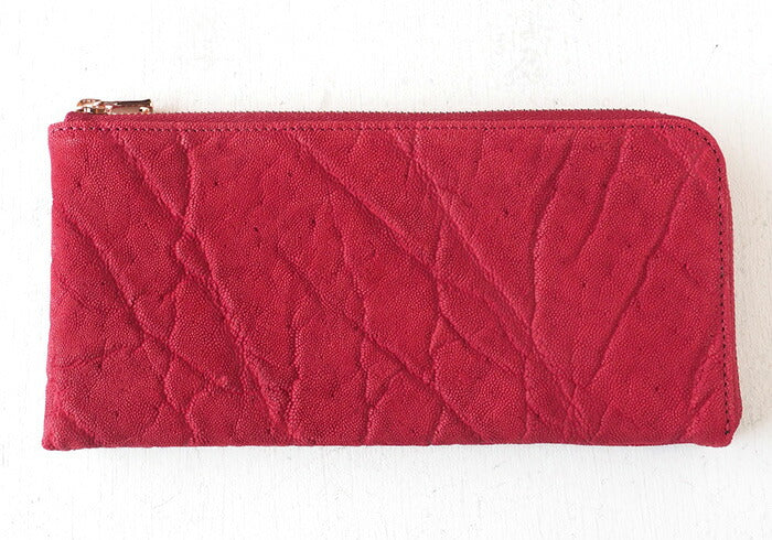 ZOO wallet long wallet elephant leather L-shaped zipper red zebra wallet 8 [Z-ZLW-102-RD] 