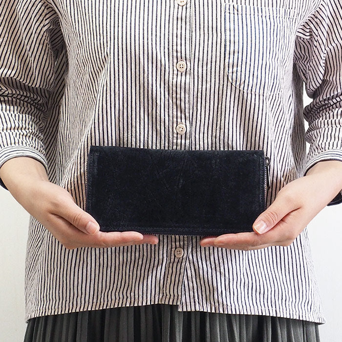 ZOO wallet long wallet cover leather round zipper black puma wallet 24 [Z-ZLW-103-BK] 