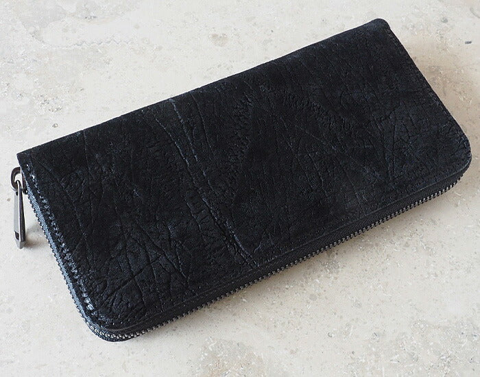 ZOO(ズー) 財布 長財布 カバ革 ラウンドファスナー ブラック ZOO(ズー) 財布 長財布 カバ革 ラウンドファスナー ブラック