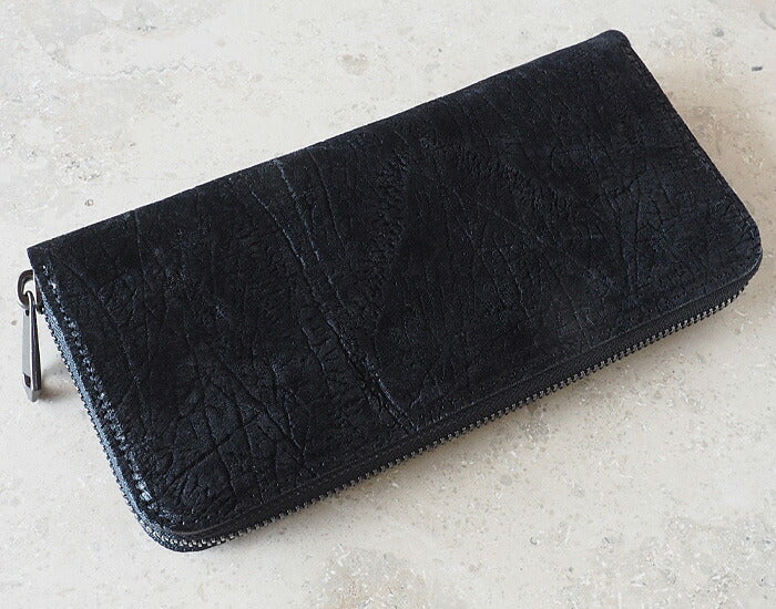 ZOO wallet long wallet cover leather round zipper black puma wallet 24 [Z-ZLW-103-BK] 