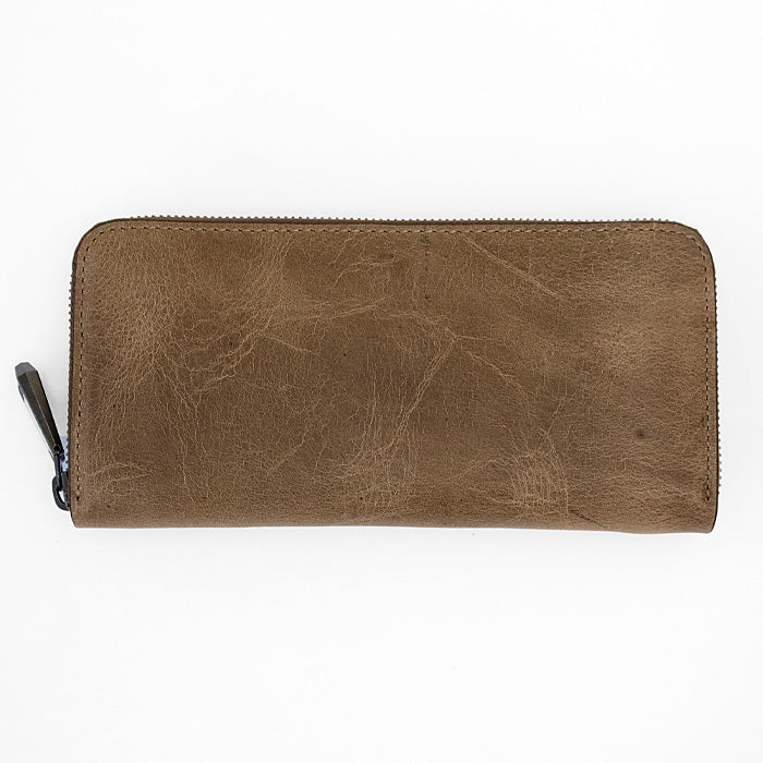 ZOO Wallet Long Wallet Kudu Leather Round Zipper Mocha Brown Puma Wallet 40 [Z-ZLW-134-MB]